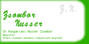 zsombor nusser business card